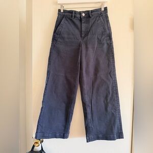 Everlane Navy Wide-Leg Trousers